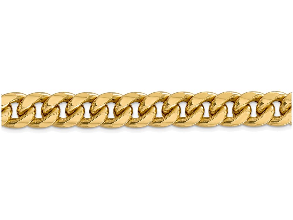 FJC Finejewelers 8 Inch 14k Yellow Gold Hollow Miami Cuban Chain Bracelet
