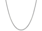 FJC Finejewelers 14k White Gold 2.45mm Hollow Round Box Chain