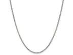 FJC Finejewelers 14k White Gold 2.45mm Hollow Round Box Chain