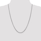 FJC Finejewelers 14k White Gold 2.45mm Hollow Round Box Chain