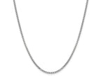 FJC Finejewelers 14k White Gold 2.45mm Hollow Round Box Chain