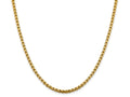 FJC Finejewelers 14 kt Yellow Gold 3.6mm Hollow Round Box Chain