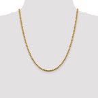 FJC Finejewelers 14 kt Yellow Gold 3.6mm Hollow Round Box Chain