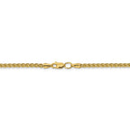 FJC Finejewelers 14k 2.75mm Semi-solid Wheat Chain