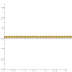 FJC Finejewelers 14k 2.75mm Semi-solid Wheat Chain