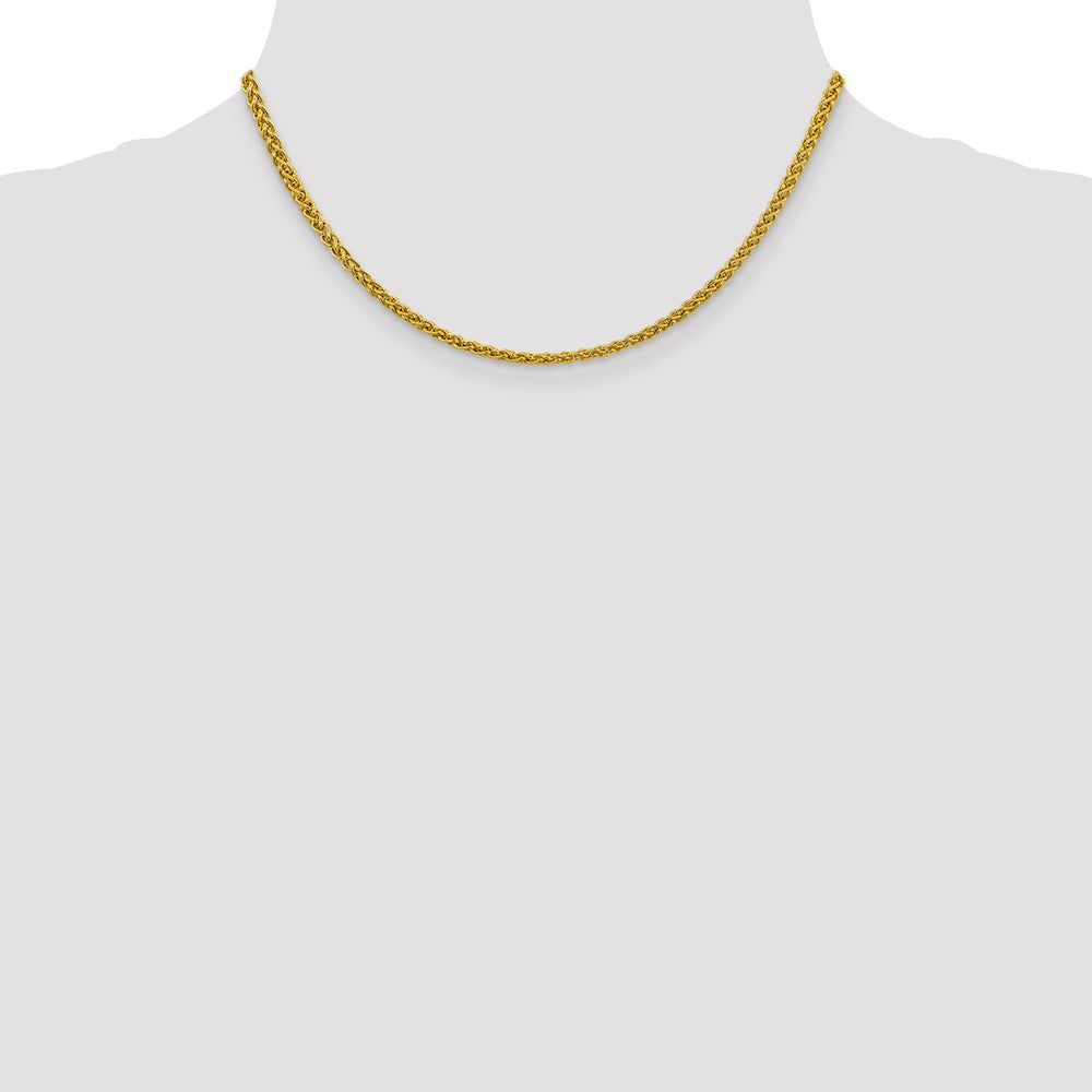 FJC Finejewelers 14k 3.45mm Semi-solid Wheat Chain