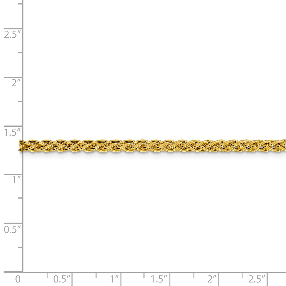 FJC Finejewelers 14k 3.45mm Semi-solid Wheat Chain