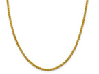 FJC Finejewelers 14k 3.45mm Semi-solid Wheat Chain
