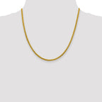 FJC Finejewelers 14k 3.45mm Semi-solid Wheat Chain