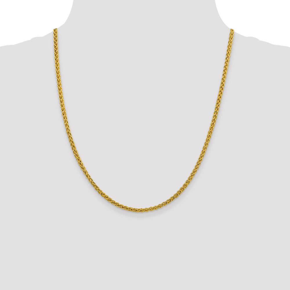 FJC Finejewelers 14k 3.45mm Semi-solid Wheat Chain