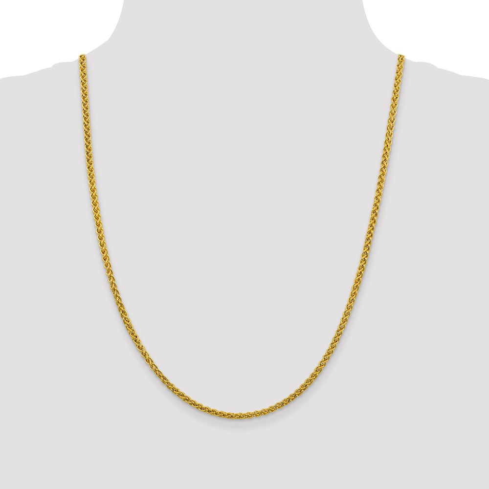 FJC Finejewelers 14k 3.45mm Semi-solid Wheat Chain