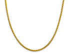 FJC Finejewelers 14k 3.45mm Semi-solid Wheat Chain