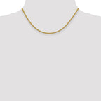 FJC Finejewelers 14k 2.35mm Semi-solid 3-wire Wheat Chain