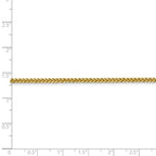 FJC Finejewelers 14k 2.35mm Semi-solid 3-wire Wheat Chain