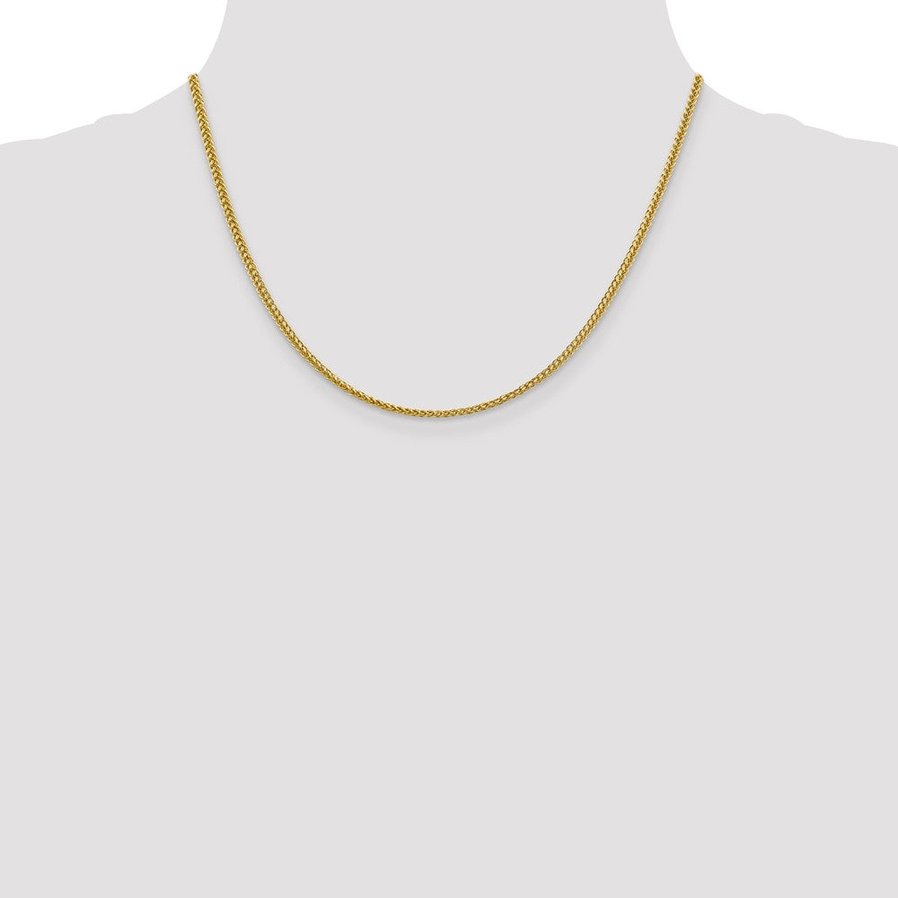 FJC Finejewelers 14k 2.35mm Semi-solid 3-wire Wheat Chain