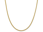 FJC Finejewelers 14k 2.35mm Semi-solid 3-wire Wheat Chain