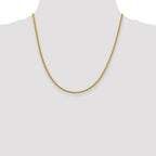 FJC Finejewelers 14k 2.35mm Semi-solid 3-wire Wheat Chain