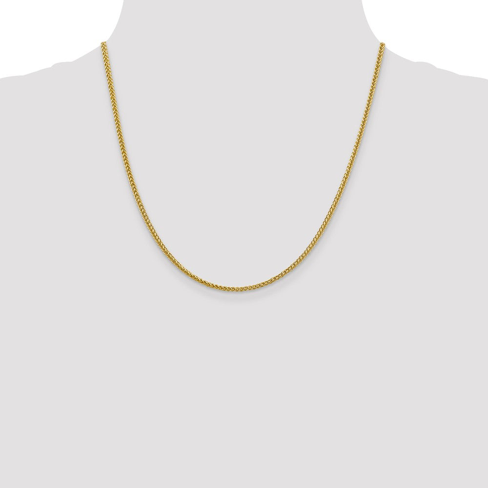 FJC Finejewelers 14k 2.35mm Semi-solid 3-wire Wheat Chain