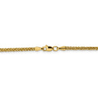 FJC Finejewelers 14k 2.35mm Semi-solid 3-wire Wheat Chain