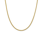 FJC Finejewelers 14k 2.35mm Semi-solid 3-wire Wheat Chain