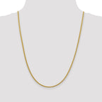 FJC Finejewelers 14k 2.35mm Semi-solid 3-wire Wheat Chain