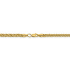 FJC Finejewelers 14k 4.30mm Semi-solid 3-wire Wheat Chain