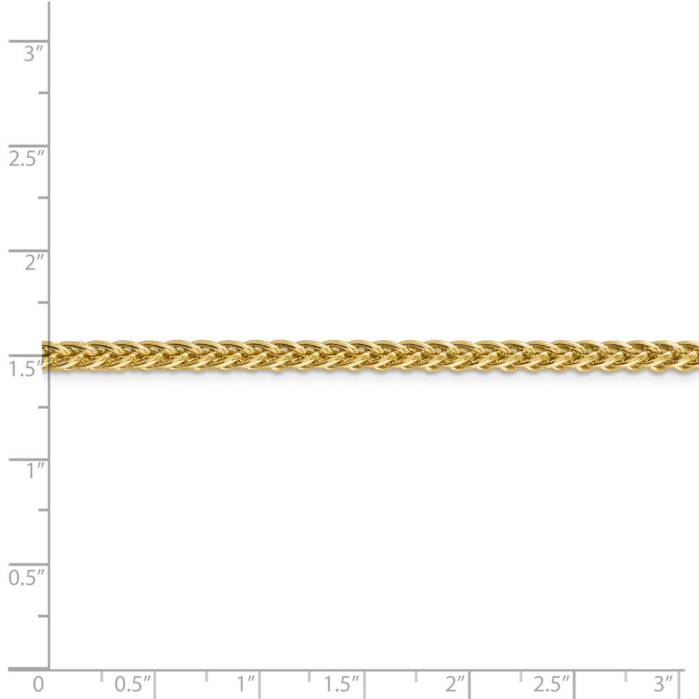 FJC Finejewelers 14k 4.30mm Semi-solid 3-wire Wheat Chain