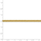 FJC Finejewelers 14k 4.30mm Semi-solid 3-wire Wheat Chain