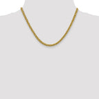 FJC Finejewelers 14k 4.65mm Semi-solid 3-wire Wheat Chain
