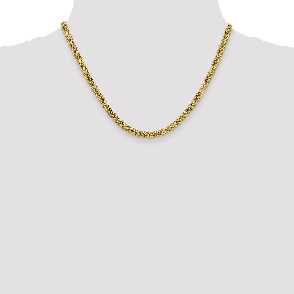 FJC Finejewelers 14k 4.65mm Semi-solid 3-wire Wheat Chain