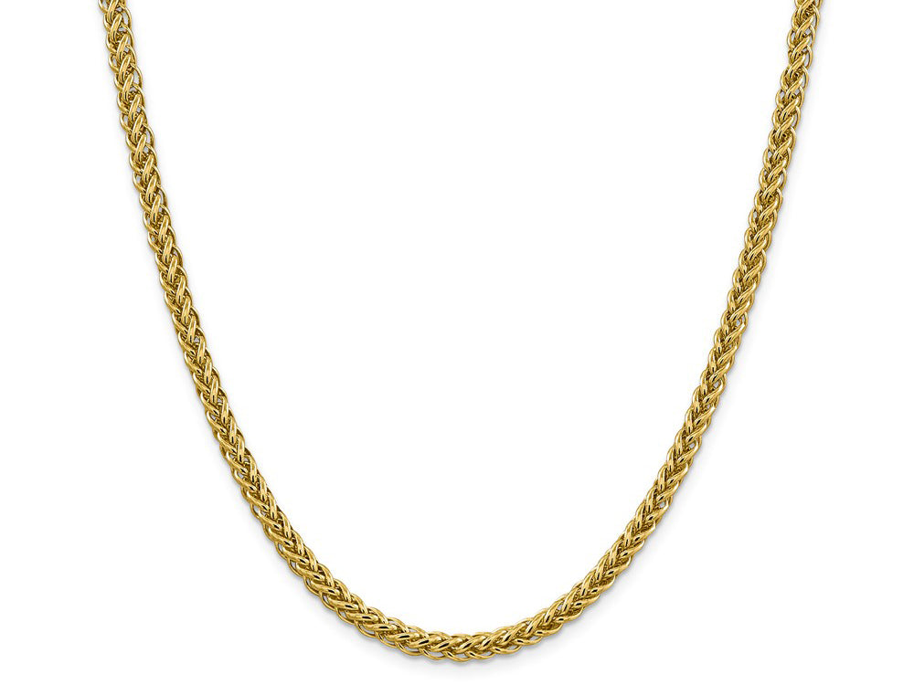 FJC Finejewelers 14k 4.65mm Semi-solid 3-wire Wheat Chain
