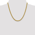 FJC Finejewelers 14k 4.65mm Semi-solid 3-wire Wheat Chain