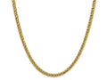 FJC Finejewelers 14k 4.65mm Semi-solid 3-wire Wheat Chain