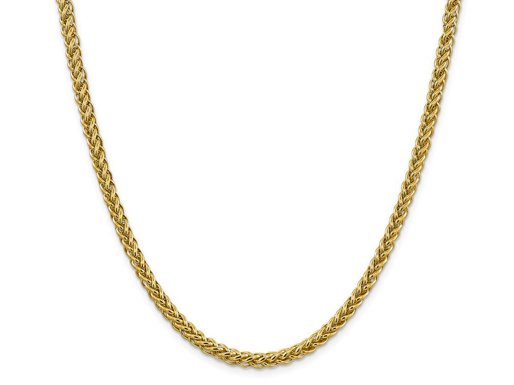 FJC Finejewelers 14k 4.65mm Semi-solid 3-wire Wheat Chain