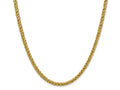 FJC Finejewelers 14k 4.65mm Semi-solid 3-wire Wheat Chain