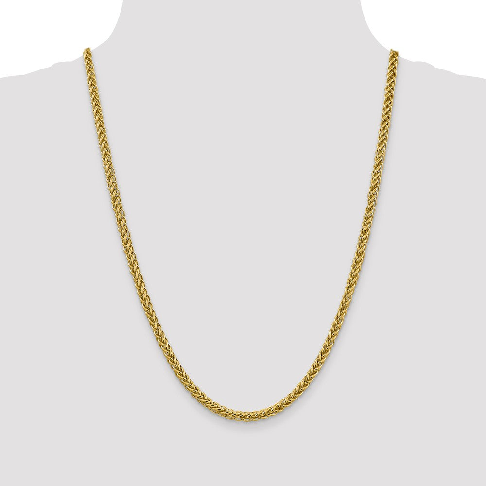 FJC Finejewelers 14k 4.65mm Semi-solid 3-wire Wheat Chain