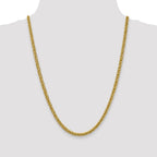 FJC Finejewelers 14k 4.65mm Semi-solid 3-wire Wheat Chain