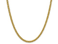 FJC Finejewelers 14k 4.65mm Semi-solid 3-wire Wheat Chain
