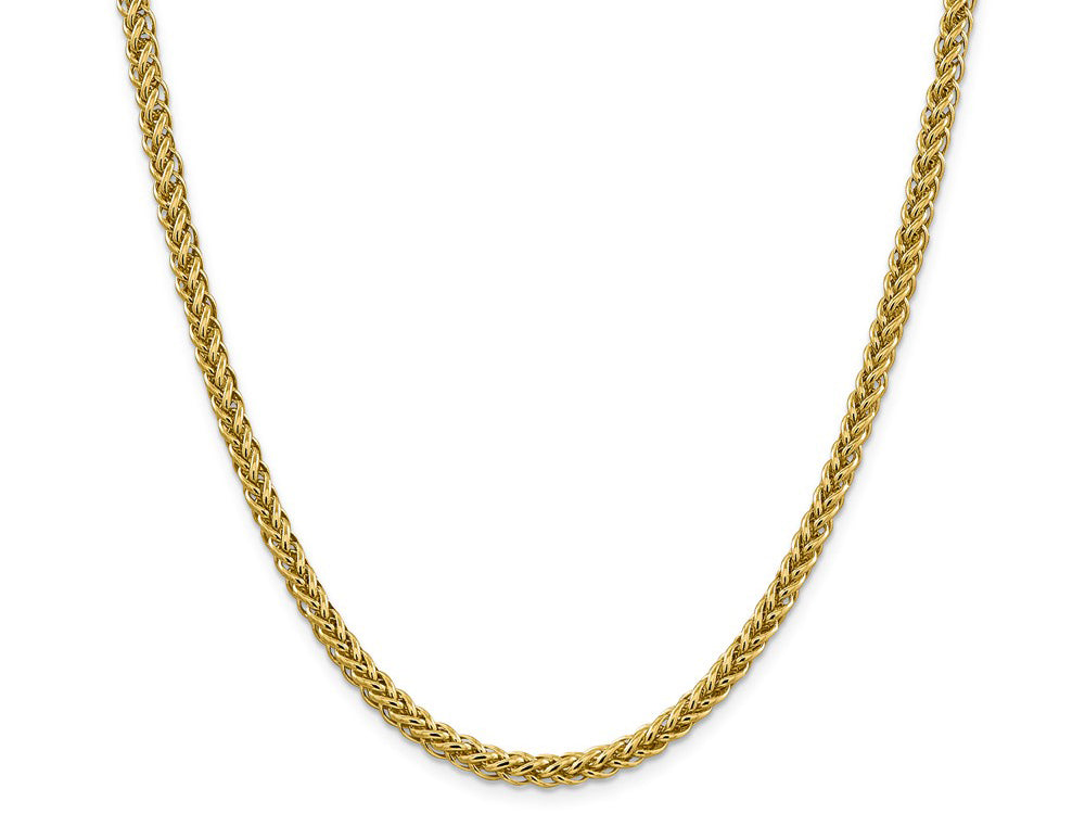 FJC Finejewelers 14k 4.65mm Semi-solid 3-wire Wheat Chain