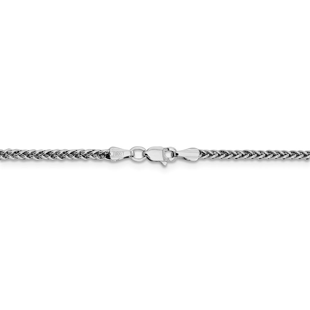 FJC Finejewelers 14k White Gold 2.35mm Semi-solid 3-wire Wheat Chain