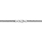 FJC Finejewelers 14k White Gold 2.35mm Semi-solid 3-wire Wheat Chain
