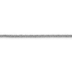 FJC Finejewelers 14k White Gold 2.35mm Semi-solid 3-wire Wheat Chain