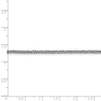 FJC Finejewelers 14k White Gold 2.35mm Semi-solid 3-wire Wheat Chain