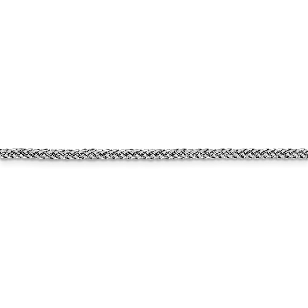 FJC Finejewelers 14k White Gold 2.35mm Semi-solid 3-wire Wheat Chain