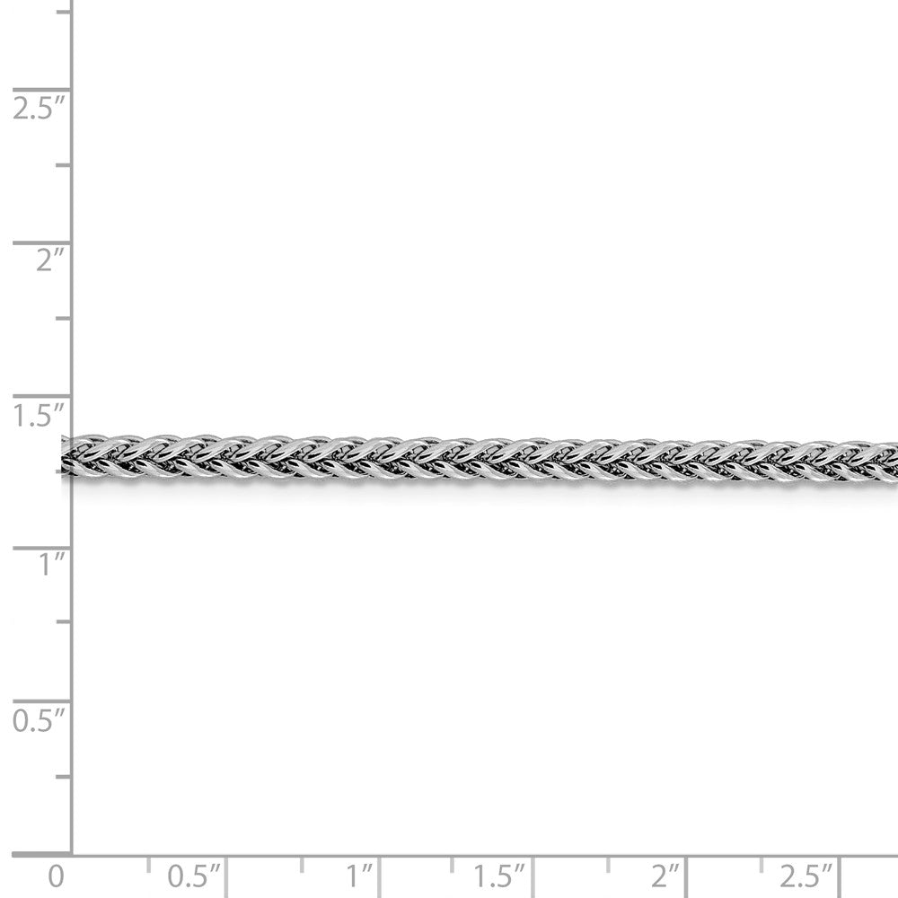 FJC Finejewelers 14k White Gold 4.30mm Semi-solid 3-wire Wheat Chain