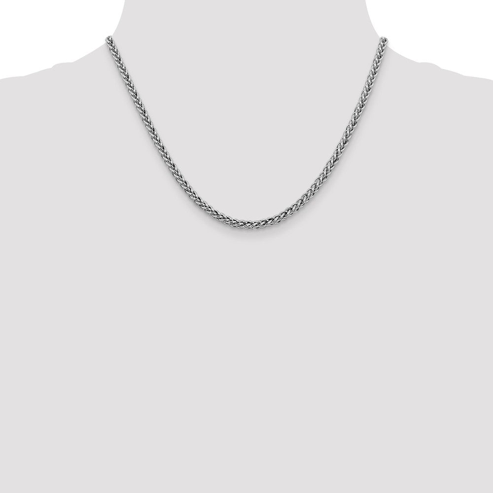 FJC Finejewelers 14k White Gold 4.30mm Semi-solid 3-wire Wheat Chain