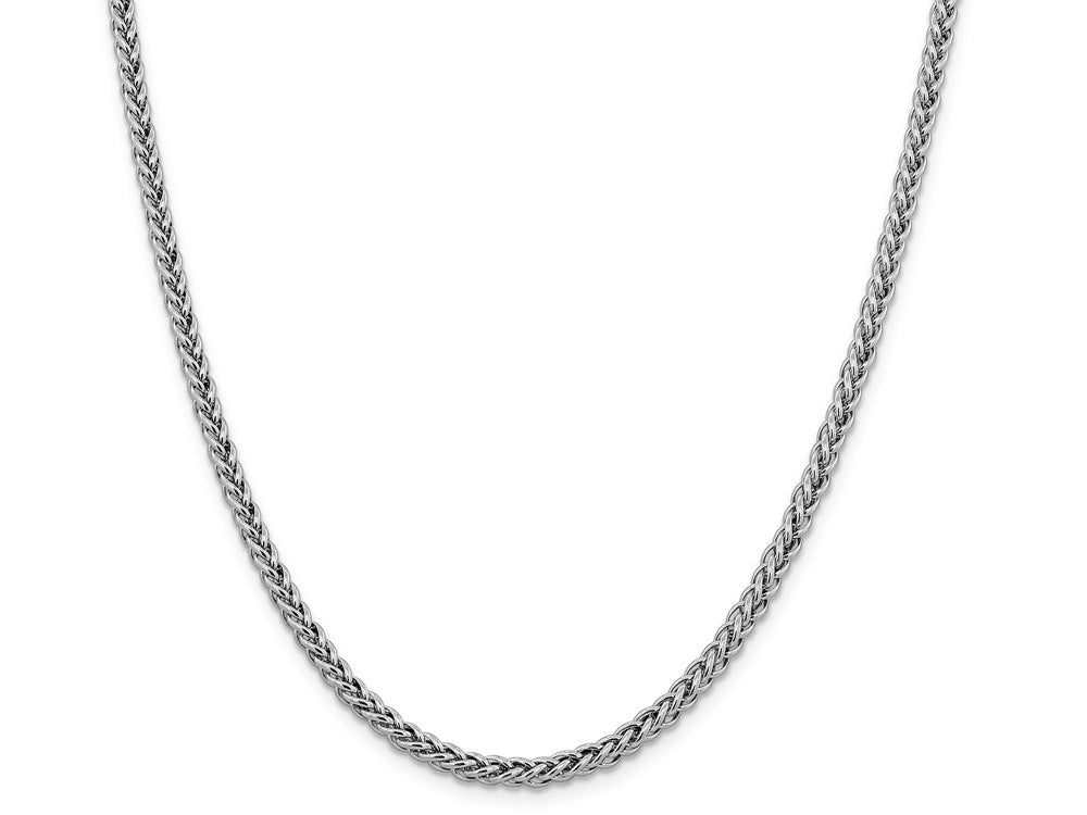 FJC Finejewelers 14k White Gold 4.30mm Semi-solid 3-wire Wheat Chain