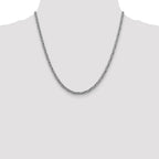 FJC Finejewelers 14k White Gold 4.30mm Semi-solid 3-wire Wheat Chain