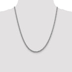 FJC Finejewelers 14k White Gold 4.30mm Semi-solid 3-wire Wheat Chain