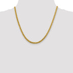 FJC Finejewelers 14k 3.70mm Semi-solid Bright Cut Wheat Chain